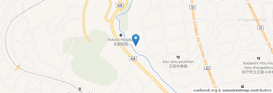 Mapa de ubicacion de やきもち地蔵尊 en Japón, Prefectura De Hyōgo, 神戸市, 北区.