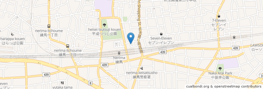 Mapa de ubicacion de 茶パパ en 日本, 東京都, 練馬区.