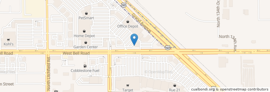 Mapa de ubicacion de Five Guys en Amerika Birleşik Devletleri, Arizona, Maricopa County, Surprise.