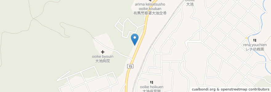 Mapa de ubicacion de とくま動物病院 en Japão, 兵庫県, 神戸市, 北区.