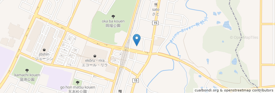 Mapa de ubicacion de 中兵庫信用金庫 神戸北支店 en Japonya, 兵庫県, 神戸市, 北区.
