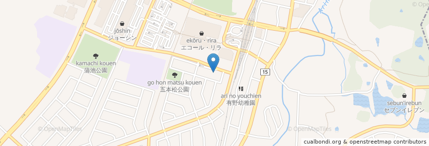 Mapa de ubicacion de 松下歯科 en Japonya, 兵庫県, 神戸市, 北区.