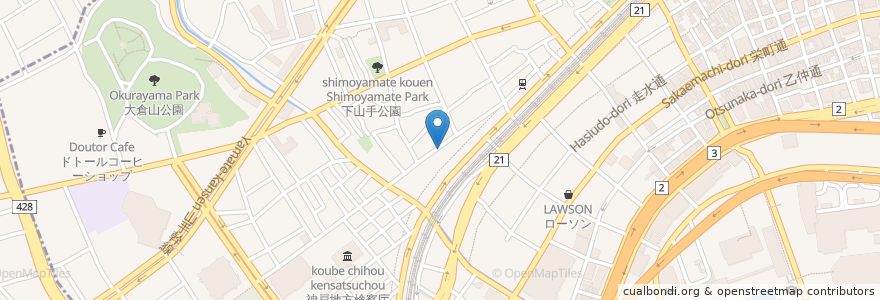 Mapa de ubicacion de Tea Room BON en Japon, Préfecture De Hyōgo, 神戸市, 中央区.