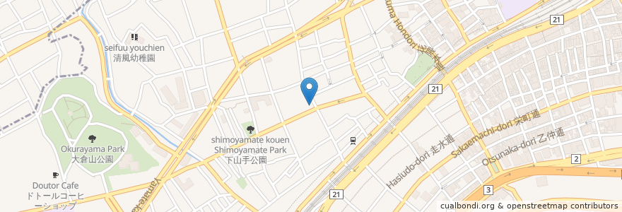 Mapa de ubicacion de こやま en 일본, 효고현, 고베 시, 中央区.