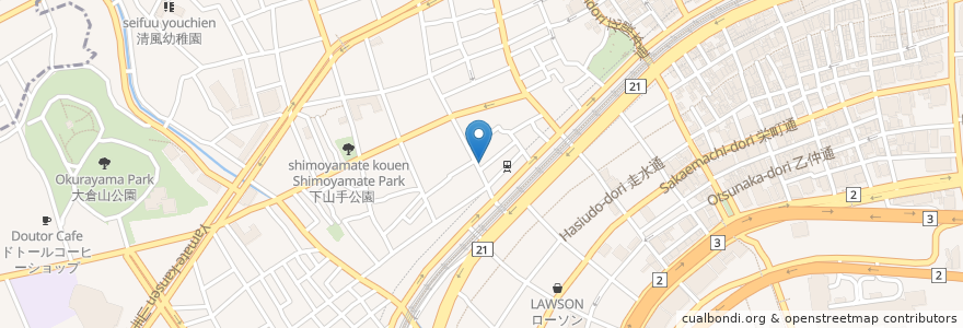 Mapa de ubicacion de 島谷クリニック en 일본, 효고현, 고베 시, 中央区.