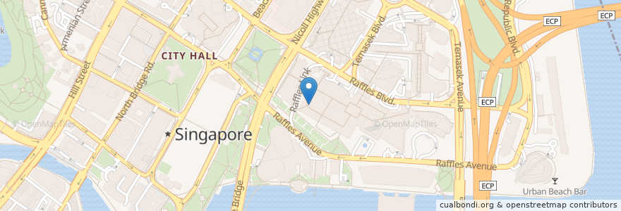Mapa de ubicacion de Bell's Crusine en シンガポール, Central.