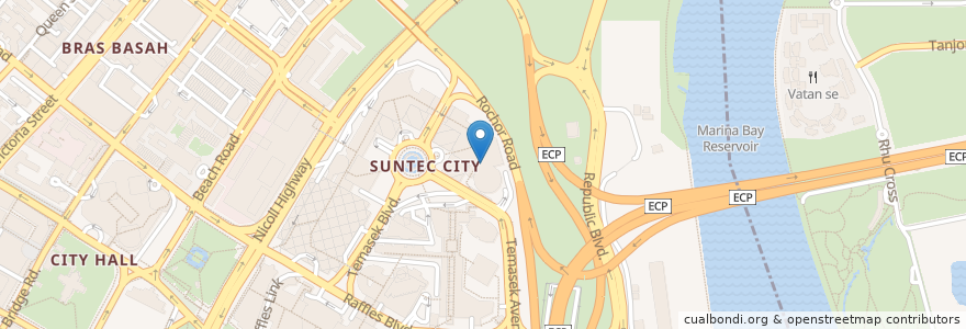 Mapa de ubicacion de Streets Cafe en Singapour, Central.
