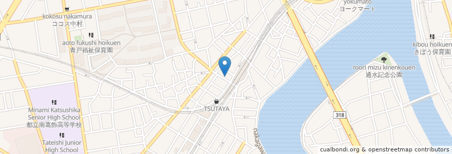 Mapa de ubicacion de 日高屋 en Jepun, 東京都, 葛飾区.