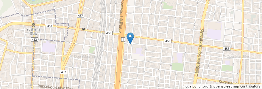 Mapa de ubicacion de Kaneichi en 일본, 도쿄도, 다이토구.