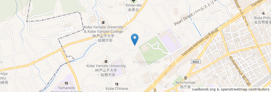 Mapa de ubicacion de ちょ好み焼 en Jepun, 兵庫県, 神戸市, 中央区.