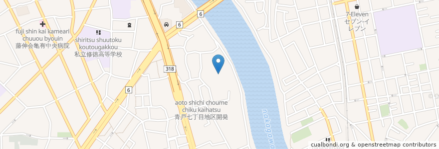 Mapa de ubicacion de 青戸こはるびの里 en Japão, Tóquio, 葛飾区.