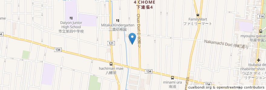 Mapa de ubicacion de Daiichi Privat Klinik en Japon, Tokyo, 三鷹市.