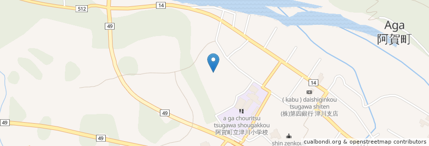 Mapa de ubicacion de 正法寺 en Japon, Préfecture De Niigata, 東蒲原郡, 阿賀町.