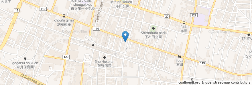 Mapa de ubicacion de なんくるないさ en 일본, 도쿄도, 調布市.