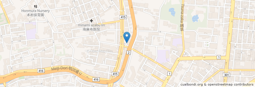 Mapa de ubicacion de サクラ苑 en Japão, Tóquio, 港区.