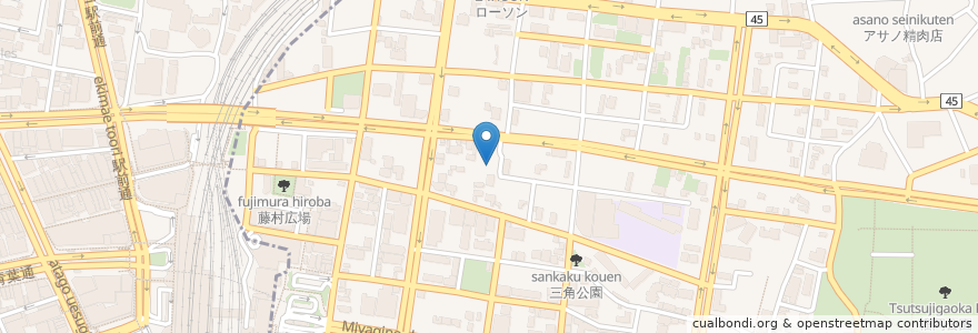 Mapa de ubicacion de やぶ清 en 日本, 宮城県, 仙台市, 青葉区, 宮城野区.