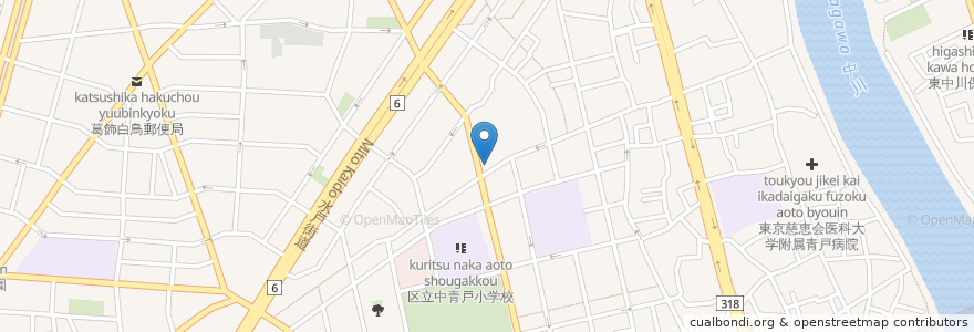 Mapa de ubicacion de 青戸 やまだ動物病院 en اليابان, 東京都, 葛飾区.