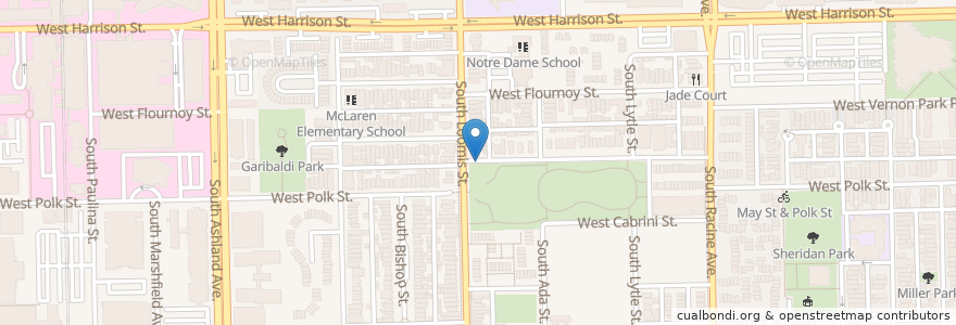 Mapa de ubicacion de Loomis St & Lexington St en Соединённые Штаты Америки, Иллинойс, Чикаго.