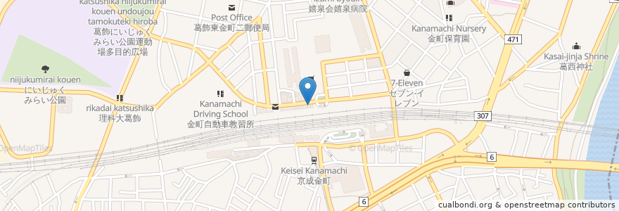 Mapa de ubicacion de 吉野家 en 일본, 도쿄도, 葛飾区.