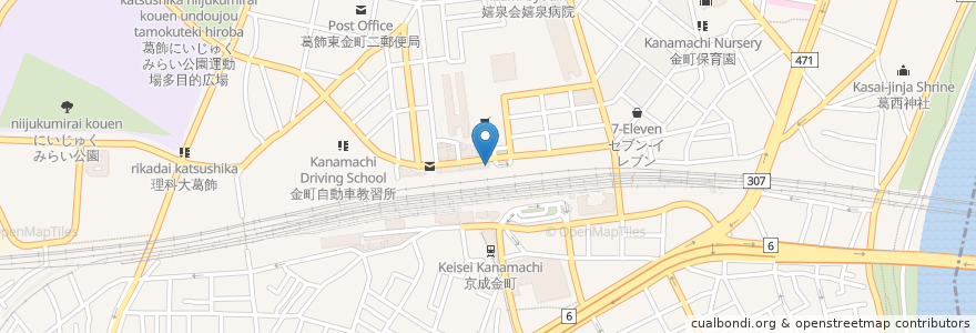 Mapa de ubicacion de 富士そば en Japonya, 東京都, 葛飾区.
