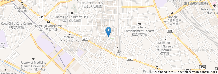 Mapa de ubicacion de 郵便ポスト en 日本, 东京都/東京都, 北区.