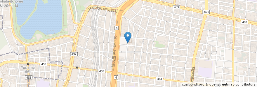 Mapa de ubicacion de 板門店 en 日本, 東京都, 台東区.