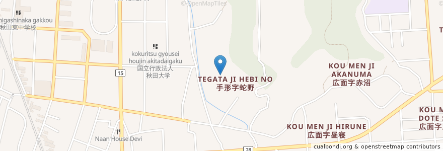 Mapa de ubicacion de 太子神社 en 일본, 아키타현, 秋田市.