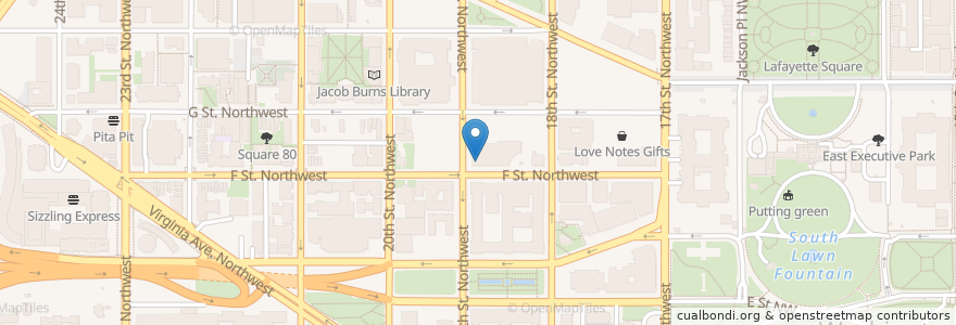 Mapa de ubicacion de Juan Valdez Cafe en United States, Washington, D.C., Washington.