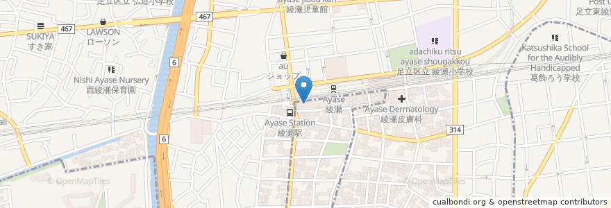 Mapa de ubicacion de ガスト en Japan, Tokio, 足立区.