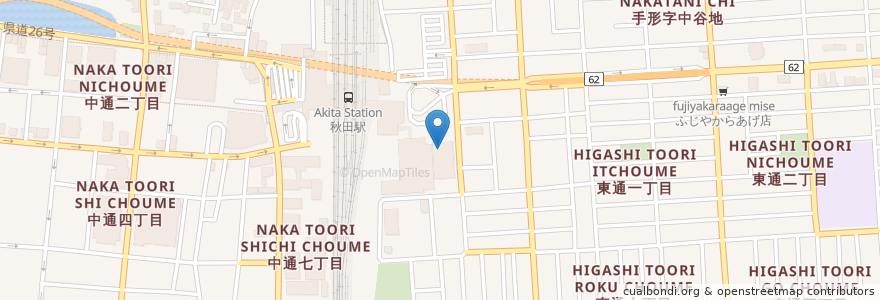 Mapa de ubicacion de 日本放送協会 秋田放送会館 en Japonya, 秋田県, 秋田市.