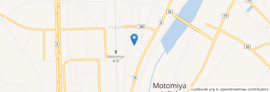 Mapa de ubicacion de 本宮映画劇場 en Japan, Fukushima Prefecture, Motomiya.