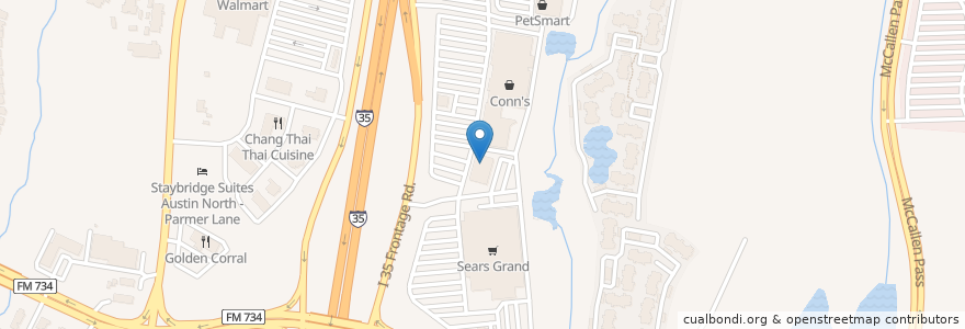 Mapa de ubicacion de Hyderabad House Austin en United States, Texas, Travis County, Austin.