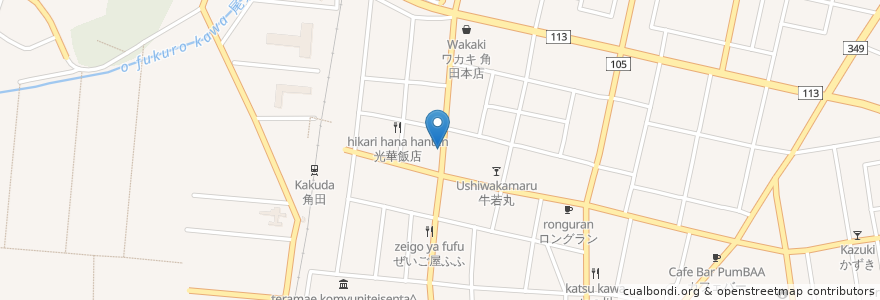 Mapa de ubicacion de restaurant＆bar Panch en 日本, 宮城県, 角田市.