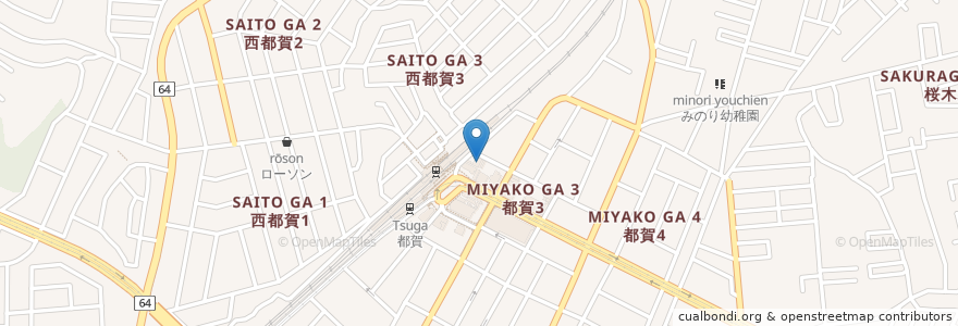 Mapa de ubicacion de たて産婦人科 en اليابان, 千葉県, 千葉市, 若葉区.