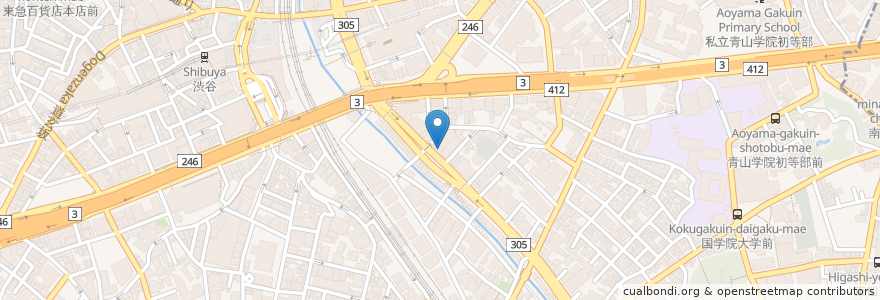 Mapa de ubicacion de かつ吉 en Japan, Tokio, 渋谷区.