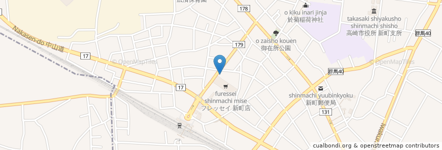 Mapa de ubicacion de 皆川耳鼻咽喉科医院 en Giappone, Prefettura Di Gunma, 高崎市.