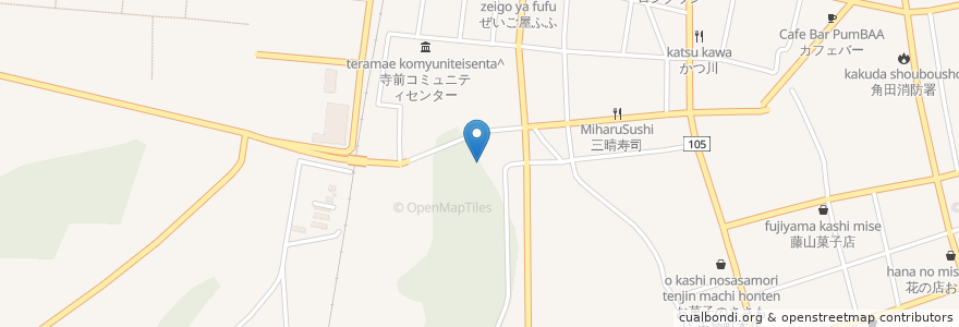 Mapa de ubicacion de 長泉寺 en 日本, 宮城県, 角田市.