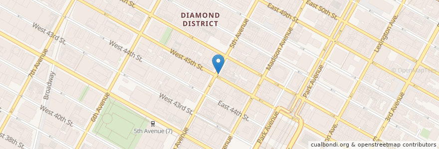 Mapa de ubicacion de USPS en 미국, 뉴욕, New York, New York County, Manhattan, Manhattan Community Board 5.