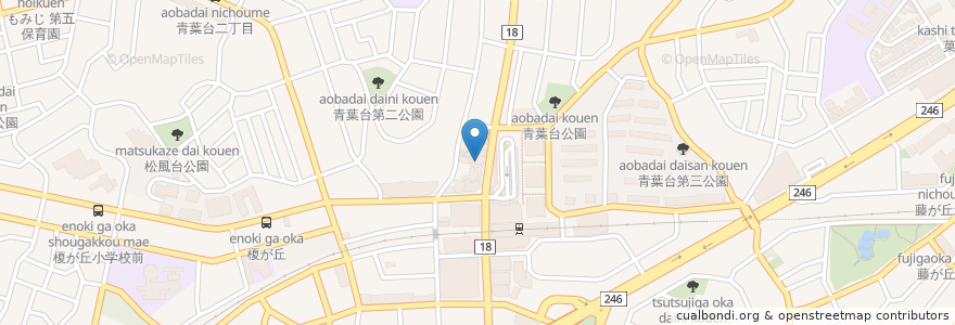 Mapa de ubicacion de 七輪焼肉 安安 en Japón, Prefectura De Kanagawa, Yokohama, 青葉区.