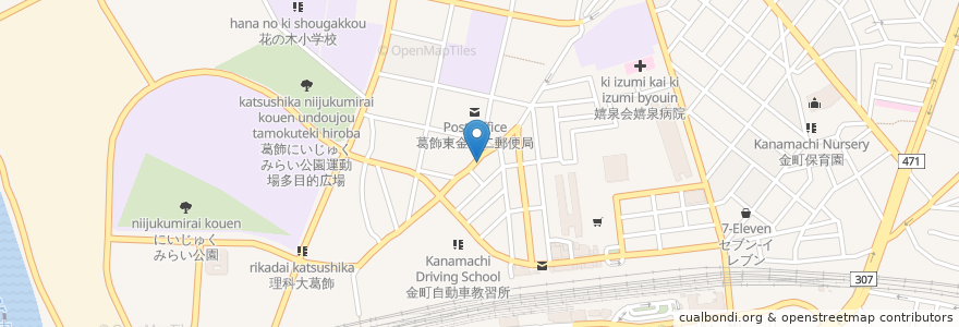 Mapa de ubicacion de 内田薬局 en Japón, Tokio, Katsushika.