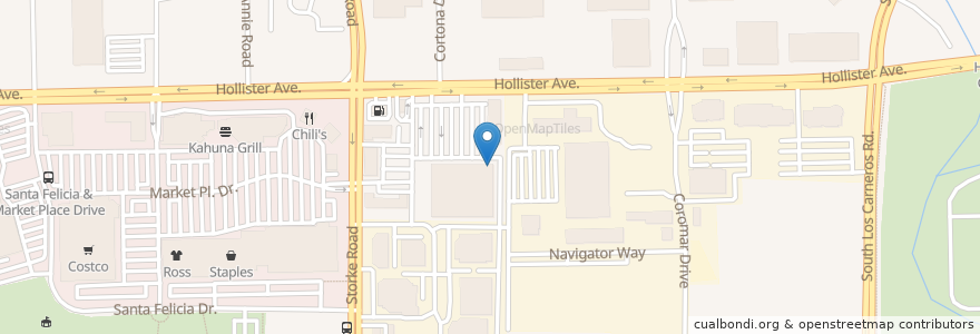 Mapa de ubicacion de CVS Pharmacy en Amerika Syarikat, California, Santa Barbara County, Goleta.