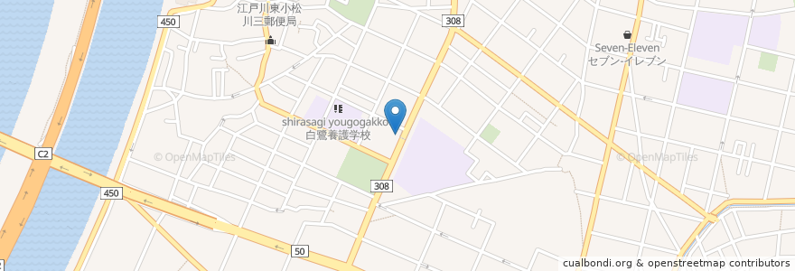 Mapa de ubicacion de フードバー ルーチェ en ژاپن, 東京都, 江戸川区.