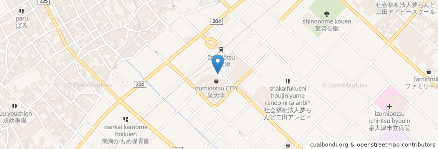 Mapa de ubicacion de マクドナルド en 일본, 오사카부, 泉大津市.