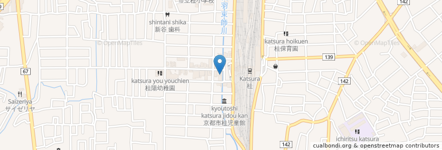 Mapa de ubicacion de 鳥貴族 en Japonya, 京都府, 京都市, 西京区.