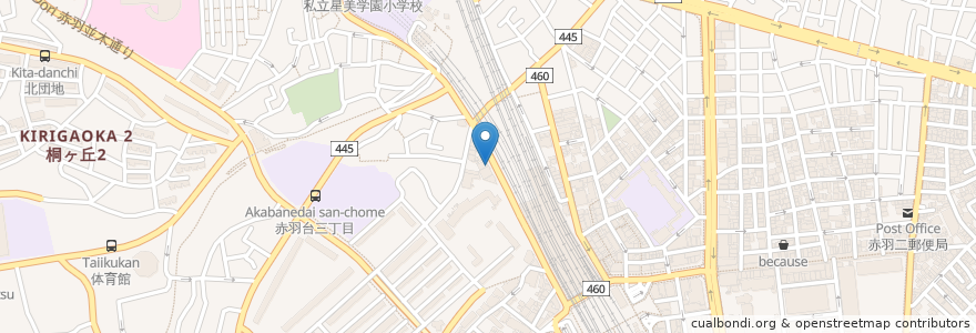 Mapa de ubicacion de SOMPOケア 赤羽 en ژاپن, 東京都, 北区.
