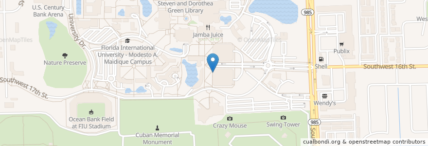 Mapa de ubicacion de University Credit Union en Vereinigte Staaten Von Amerika, Florida, Miami-Dade County.