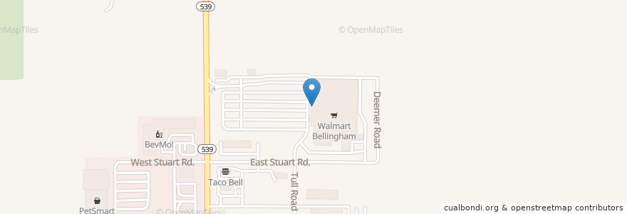 Mapa de ubicacion de Redbox en ایالات متحده آمریکا, واشنگتن, Whatcom County, Bellingham.