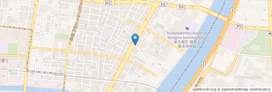 Mapa de ubicacion de 川湘府 en 日本, 東京都, 台東区.