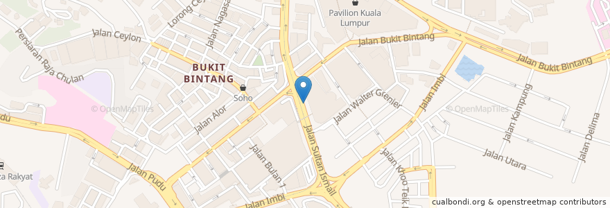 Mapa de ubicacion de Molten Chocolate Cafe en 말레이시아, 슬랑오르, 쿠알라룸푸르.