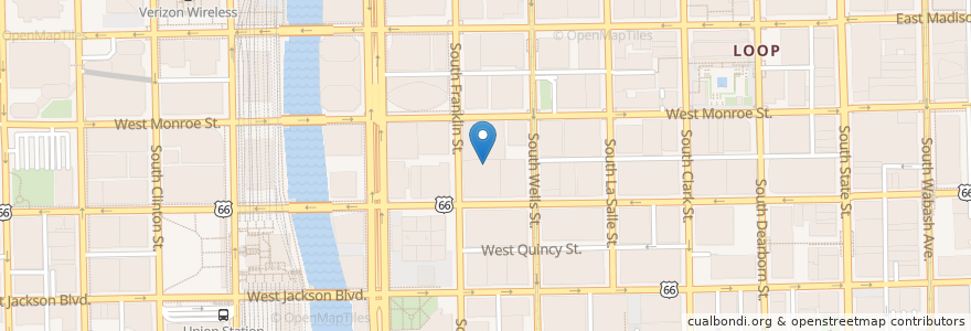 Mapa de ubicacion de Rustle & Roux en 미국, 일리노이, 시카고.